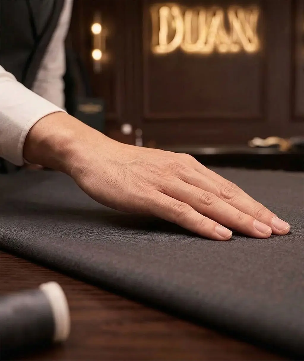 Premium fabric and structured uniform tailoring